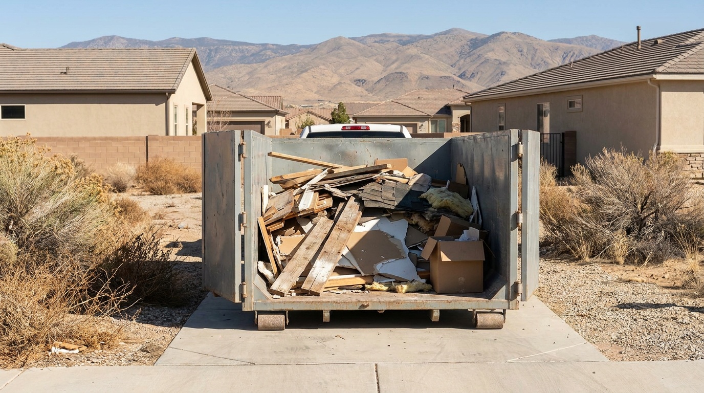 20 yard roll-off dumpster being loaded in Port Hueneme